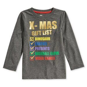 Epic Threads Toddler Boys Christmas Gift Wish List T-Shirt, Dark Gray, 2T